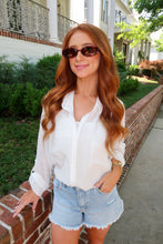 Load image into Gallery viewer, Cover Me Up Button Down-White