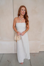Load image into Gallery viewer, Irise Strapless Linen Midi Dress