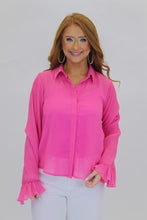 Load image into Gallery viewer, Candy Bell Sleeve Blouse- Pink