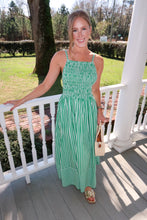 Load image into Gallery viewer, The Amen Stripe Midi Dress-Green