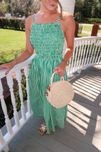 Load image into Gallery viewer, The Amen Stripe Midi Dress-Green