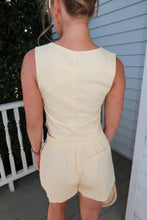 Load image into Gallery viewer, Lemon Drop Vest Top Set-Butter Yellow