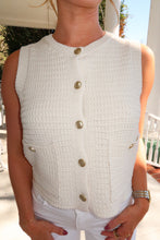 Load image into Gallery viewer, Maci Button-Front Vest