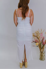 Load image into Gallery viewer, Bondi Ruched Maxi Dress- White