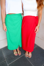 Load image into Gallery viewer, Cabo Woven Maxi Skirt-Green