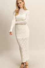 Load image into Gallery viewer, Fall in Love Lace Midi Dress-Ivory