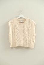 Load image into Gallery viewer, Vic Cable Knit Sweater-Cream