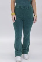 Load image into Gallery viewer, Cool Girl Washed Flare Pants Set- Green