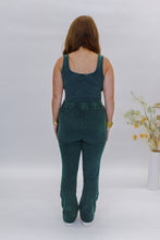 Load image into Gallery viewer, Cool Girl Washed Flare Pants Set- Green