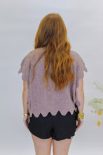 Load image into Gallery viewer, Babe Scallop Side Tie Sleeveless Sweater-Mocha