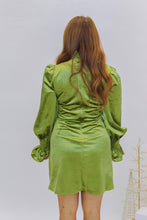 Load image into Gallery viewer, Winter Green Velvet Mini Dress- Green