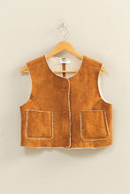 Load image into Gallery viewer, Jenny Suede Cropped Vest With Pockets
