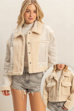Load image into Gallery viewer, Tori Reversible Suede Sherpa Mixed Jacket
