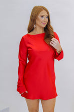 Load image into Gallery viewer, Season of Cheer Flared Dress- Red