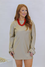 Load image into Gallery viewer, Season of Cheer Flared Dress-Champagne