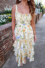 Load image into Gallery viewer, Fresh Bloom Floral Midi Dress-Yellow
