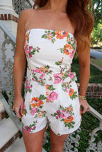 Load image into Gallery viewer, Heidi Strapless Floral Romper