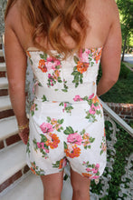 Load image into Gallery viewer, Heidi Strapless Floral Romper