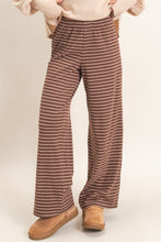 Load image into Gallery viewer, Fireside Striped Pants Set-Brown