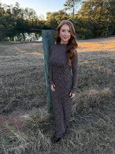 Load image into Gallery viewer, Fall in Love Lace Midi Dress-Brown