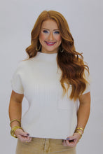 Load image into Gallery viewer, Hunter Mock Neck Sweater- Cream