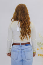 Load image into Gallery viewer, Scalloped Ribbed Top- Oatmeal