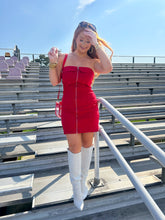 Load image into Gallery viewer, Take It Easy Tube Dress- Red