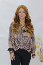 Load image into Gallery viewer, Phyllis Twist Collard Button Down