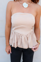 Load image into Gallery viewer, Alison Chic Ballon Hem Top-Taupe