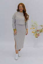 Load image into Gallery viewer, Kallie Knit Top & Bodycon Dress Set- Taupe