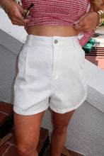 Load image into Gallery viewer, Sunny Days Wash Denim Shorts-White