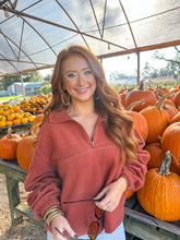 Load image into Gallery viewer, Nice & Easy Sherpa Half Zip -Clay