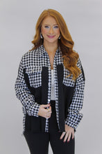 Load image into Gallery viewer, Brandy Houndstooth Shacket