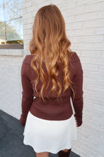 Load image into Gallery viewer, Marcus Off Shoulder Knit Sweater-Brown