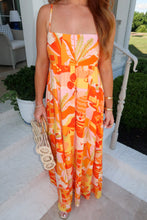 Load image into Gallery viewer, Tropical Dream Midi Dress-Orange