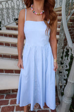 Load image into Gallery viewer, Links Striped Midi Dress- Light Blue
