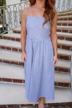 Load image into Gallery viewer, Links Striped Midi Dress- Navy
