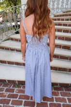 Load image into Gallery viewer, Links Striped Midi Dress- Navy