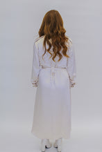Load image into Gallery viewer, CHEERS Satin Belted Midid Dress- Champagne
