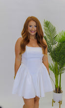 Load image into Gallery viewer, Megan Flare Mini Dress- White
