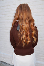 Load image into Gallery viewer, Iconic Fur Collar Knit Top-Brown