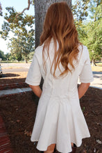 Load image into Gallery viewer, Liz Polo Collar Topstitch Dress-Beige