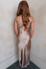 Load image into Gallery viewer, Conni Satin Midi Dress- Taupe