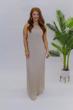 Load image into Gallery viewer, Tally Ribbed Midi Dress- Taupe