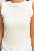 Load image into Gallery viewer, Sami Seam Detail Tank Top- Off White