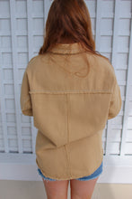 Load image into Gallery viewer, Maggie Studded Twill Jacket- Taupe