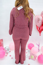 Load image into Gallery viewer, Carolina Love Checkered Flare Pants- Burgundy