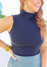 Load image into Gallery viewer, Dessi Tank Turtle Neck Bodysuit- Black