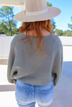 Load image into Gallery viewer, Christina Wide Sleeve Crop Sweater- Teal