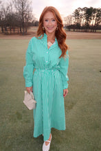 Load image into Gallery viewer, Fairway Stripe Midi Skirt- Green
